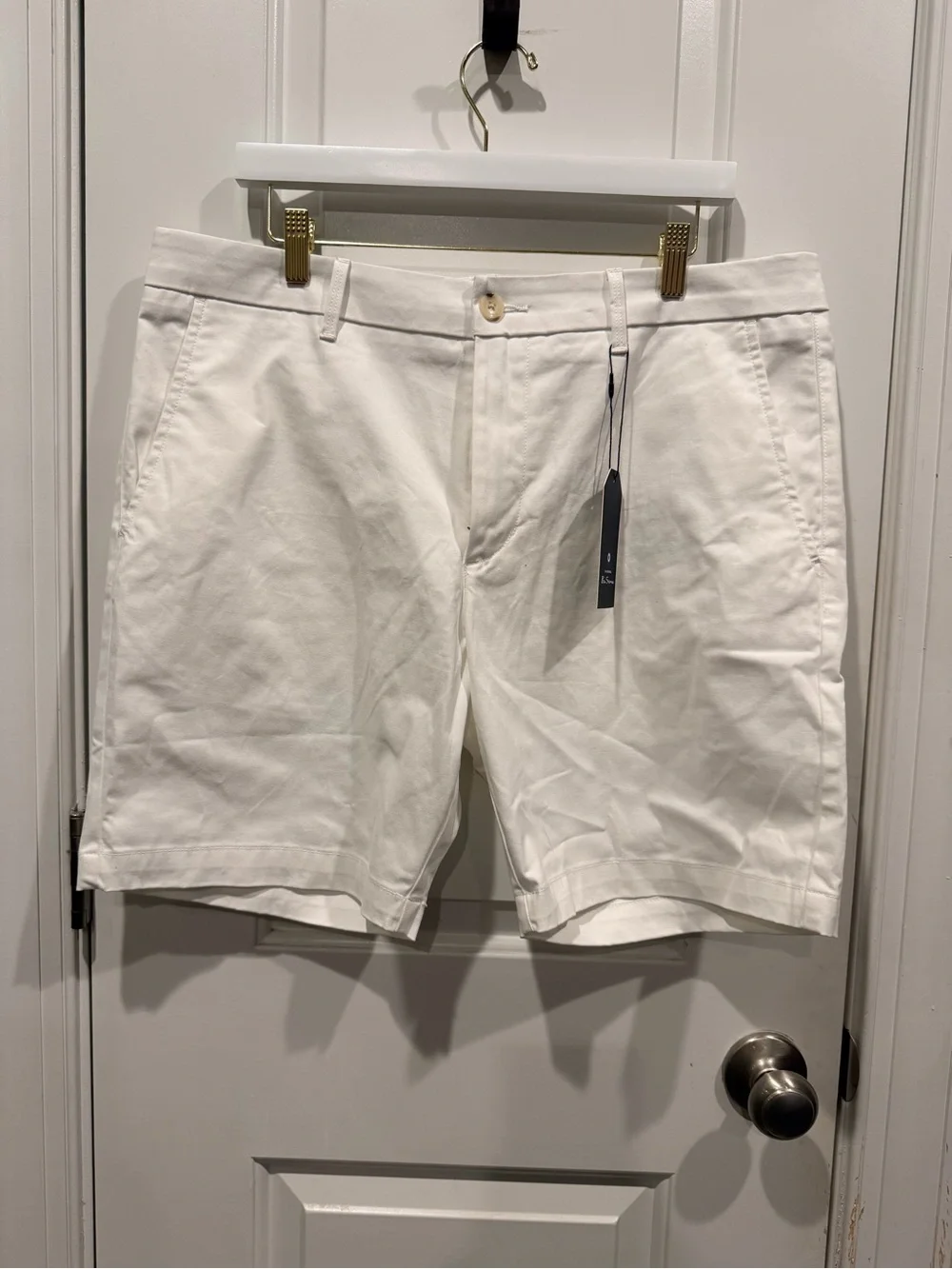 NWT Ben Sherman White Regular Fit Chino Shorts Men’s 36